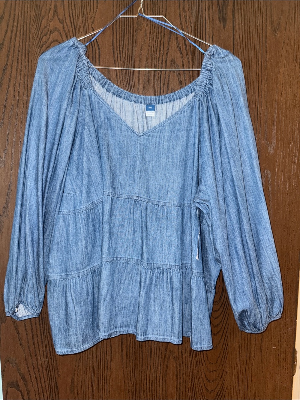 Old Navy Light Blue Tiered Peasant Tunic